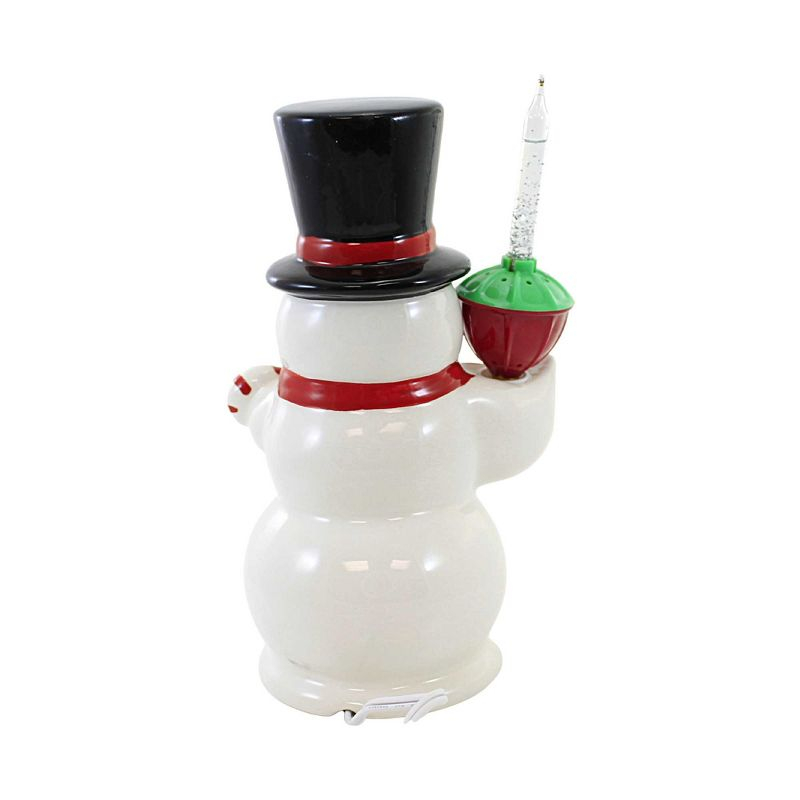 9.0 Inch Snowman With Bubble Light Candy Cane Figurines