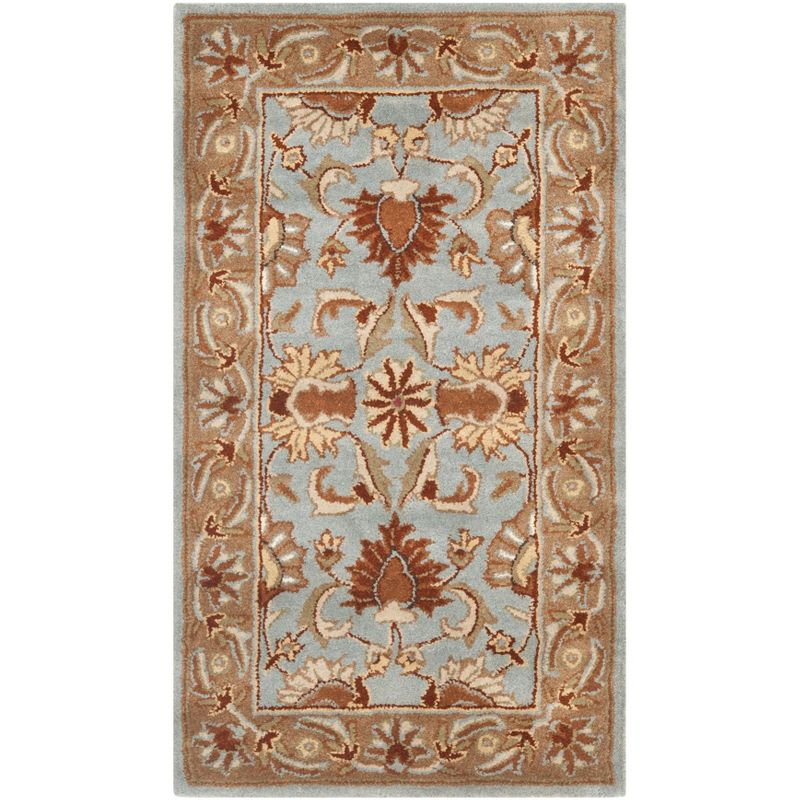 Heritage HG822 Handmade Accent Rug - 2'3"x4' - Blue/Beige - Safavieh
