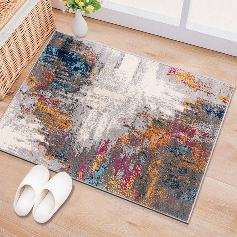 World Rug Gallery Bari Contemporary Abstract Art Area Rug - Multi 2'x3'