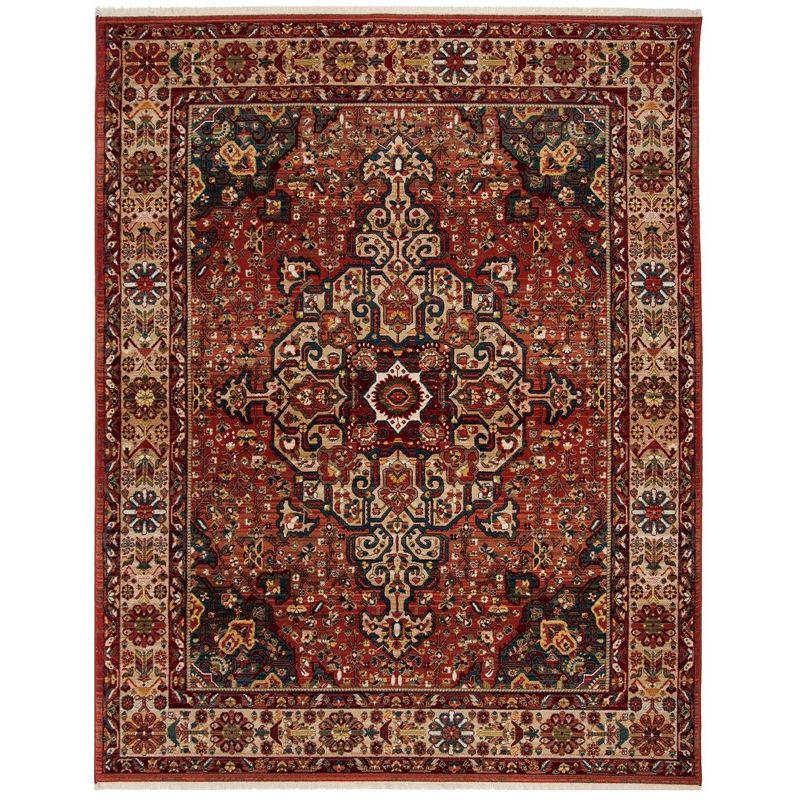 Kashan KSN305 Power Loomed Area Rug - Red/Ivory - 9'x12'6" - Safavieh