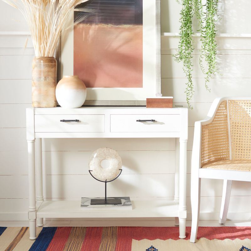 Filbert 2 Drawer Console Table - CNS5716A - Off-White - Safavieh