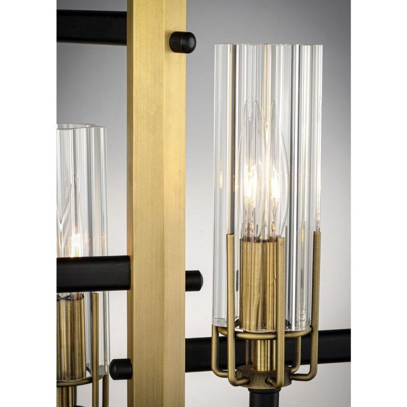 Maxim Lighting Flambeau 6 - Light Chandelier in  Black/Antique Brass