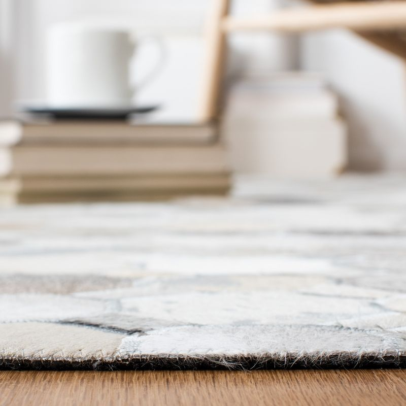 Studio Leather STL227 Hand Woven Indoor Area Rug - Ivory/Grey - 8'x10' - Safavieh