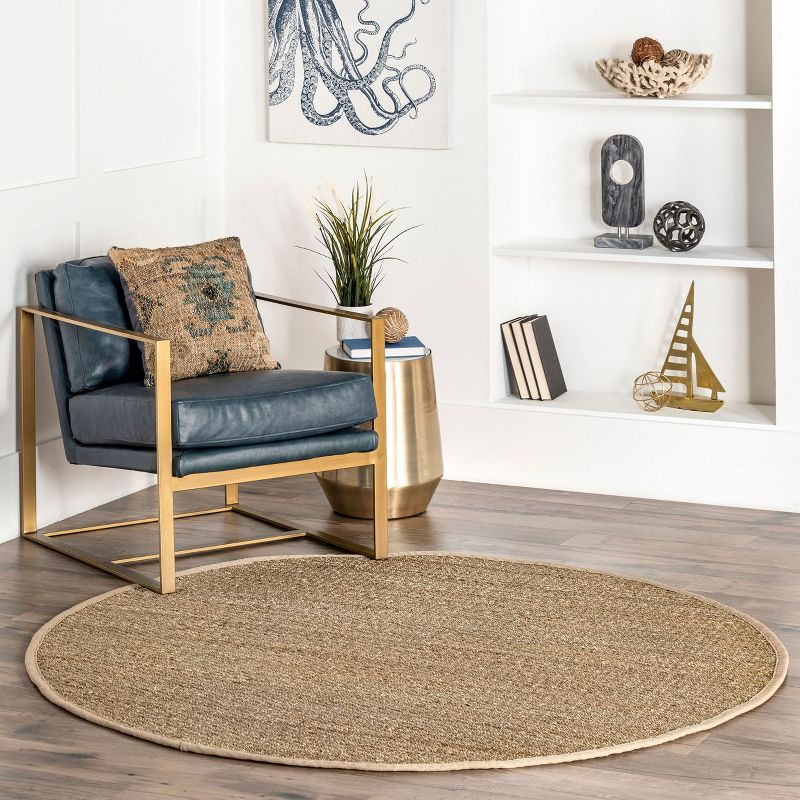 Nuloom Elijah Farmhouse Seagrass Indoor Area Rug, Round 4', Beige