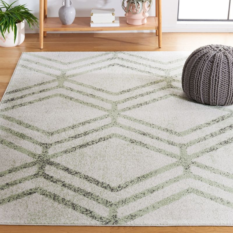 Adirondack ADR253 Machine Made Indoor Area Rug - Ivory/Sage - 6'x9' - Safavieh
