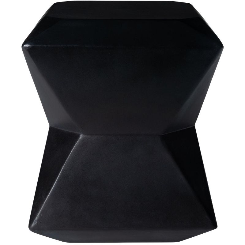 Conan Concrete Accent Stool - Indoor/Outdoor - VNN1030 - Black - Safavieh