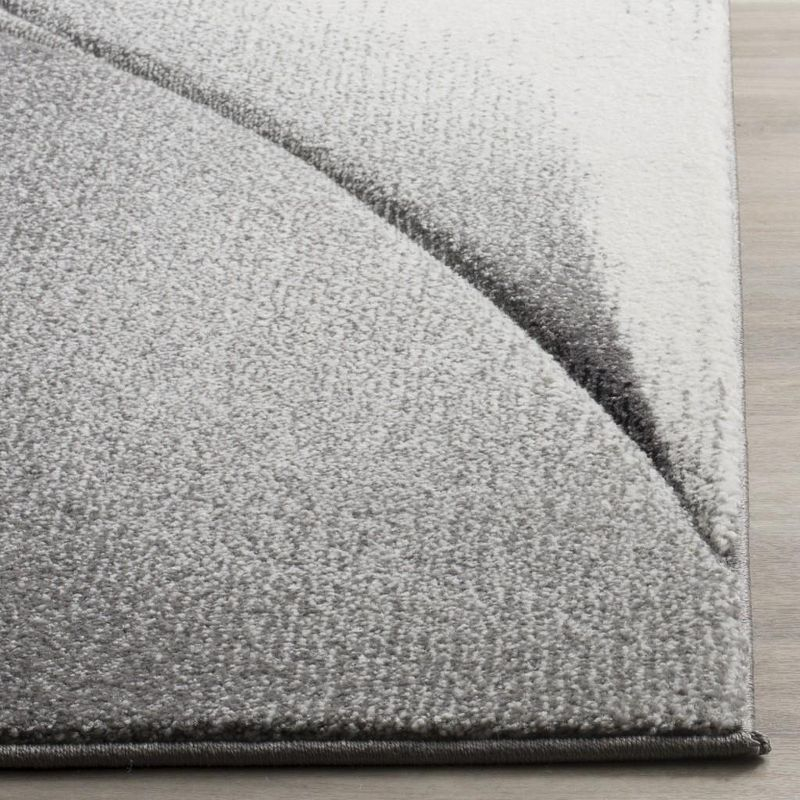Hollywood HLW716 Power Loomed Area Rug - Grey/Dark Grey - 8'x10' - Safavieh.