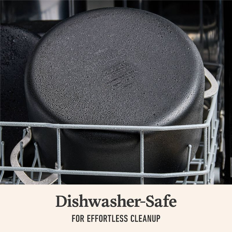 Calphalon 7qt Hard Anodized Nonstick Dutch Sauce Pan with Lid: Tempered Glass, Dishwasher & Oven Safe, Gas & Electric Compatible