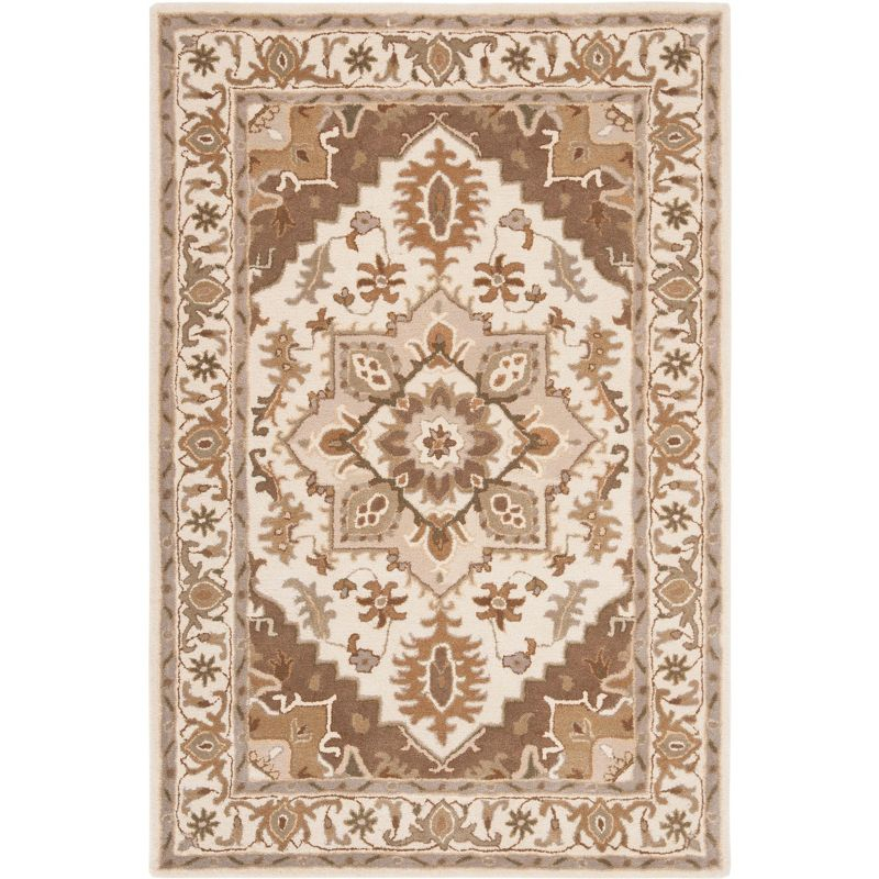 Royalty ROY700 Hand Tufted Indoor Accent Rug - 4'x6' - Beige/Sage - Safavieh