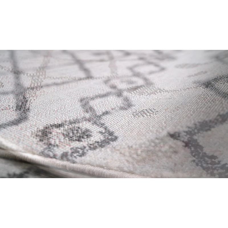2'x8' Aksil Moroccan Beni Souk Runner Rug, Cream/Black - JONATHAN Y
