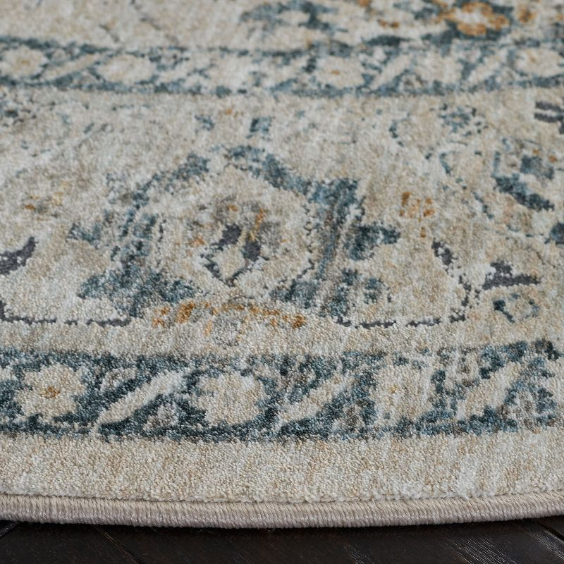 Dream DRM727 Power Loomed Area Rug - Ivory/Light Beige - 6'7" round - Safavieh.