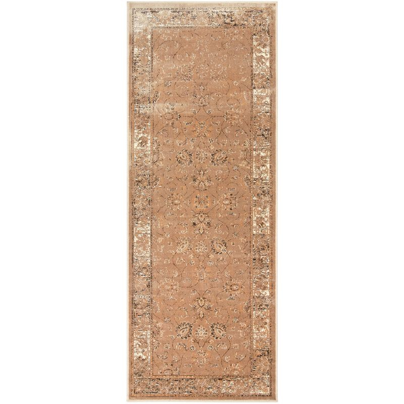 Vintage VTG117 Power Loomed Indoor Skid-Resistant Runner Rug - Taupe - 2'2"x8' - Safavieh