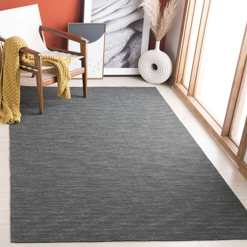 Kilim KLM850 Hand Loomed Accent Rug - Charcoal/Grey - 3'x5' - Safavieh