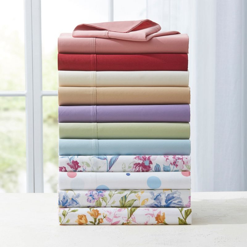 BrylaneHome Bed Tite 300 Thread Count Sheet Set - Twin, Blue Floral