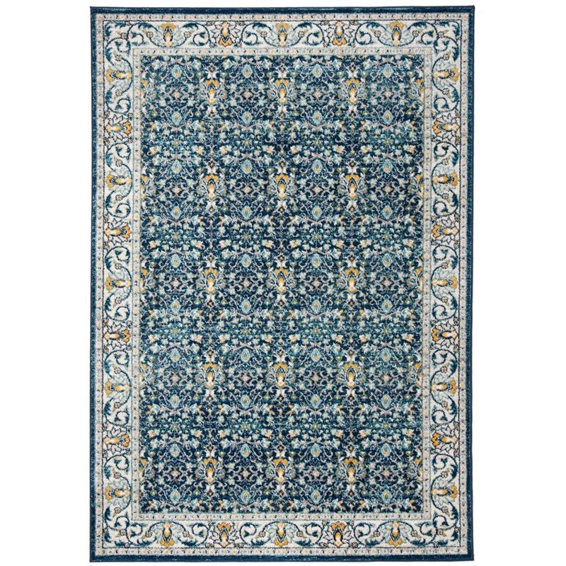 Madison MAD151 Power Loomed Indoor Accent Rug - Navy/Creme - 3'x5' - Safavieh
