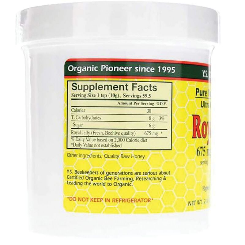 Y.S. Eco Bee Farms Pure Royal Energizer Royal Jelly In Honey.