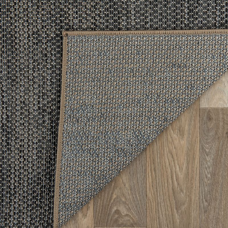 World Rug Gallery Contemporary Abstract Indoor/Outdoor Area Rug - Gray 5' x 7'