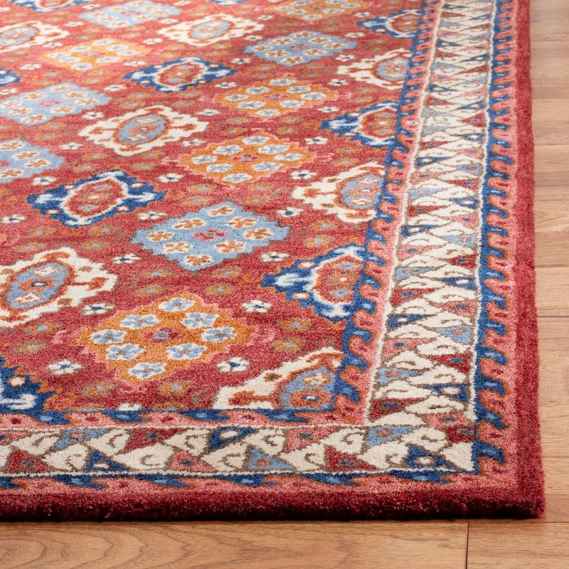 Antiquity AT509 Hand Tufted Area Rug - Red/Blue - 4'x6' - Safavieh.