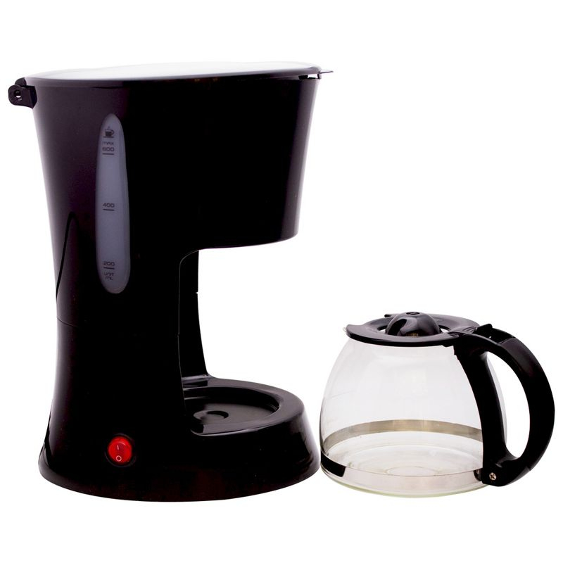 Link Single Serve 20oz Compact Coffee Maker With Bonus Glass Serving Cup Included