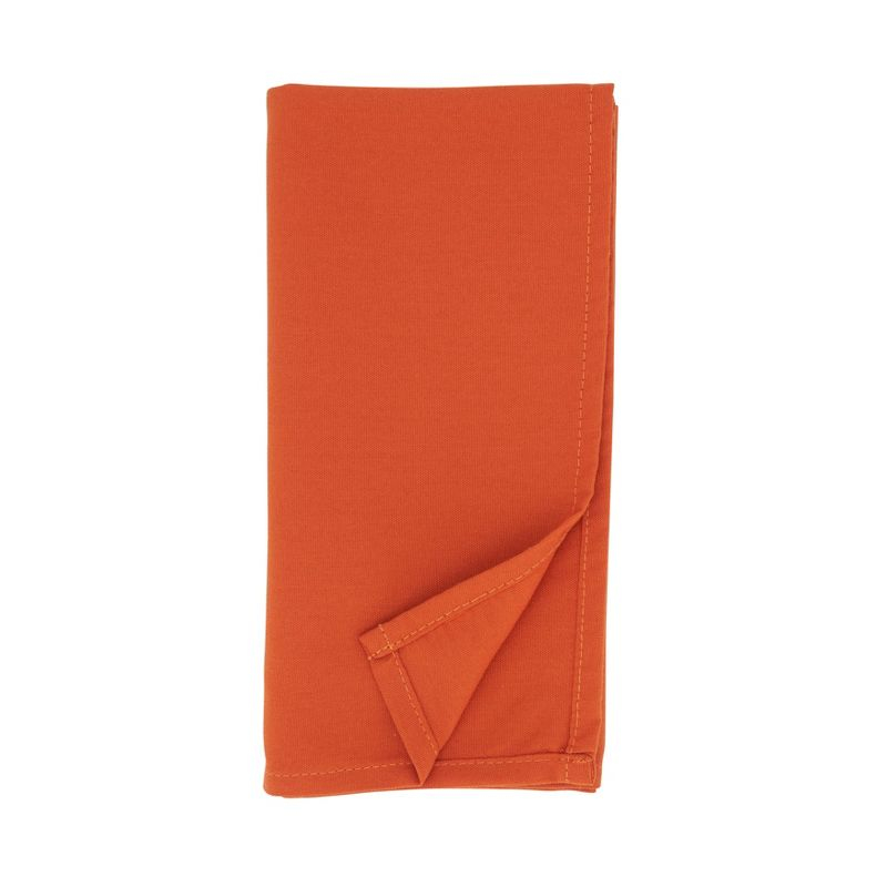 Saro Lifestyle Everyday Cloth Table Napkins (Set of 12), Pumpkin, 20" x 20"