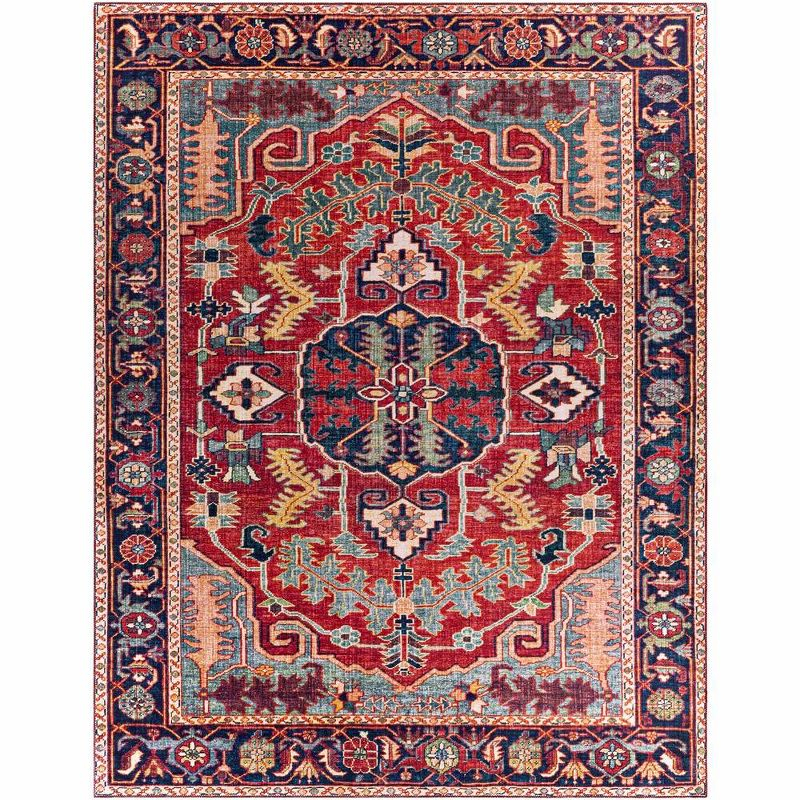 Mark & Day Lith 7'6"x9'6" Rectangle Woven Indoor Area Rugs Bright Red