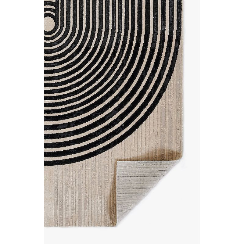 Momeni 7'10"x9'10" Xander Dean Machine Loomed Area Rug Ivory: Geometric Pattern, Low Pile, Indoor Use, Jute Backing