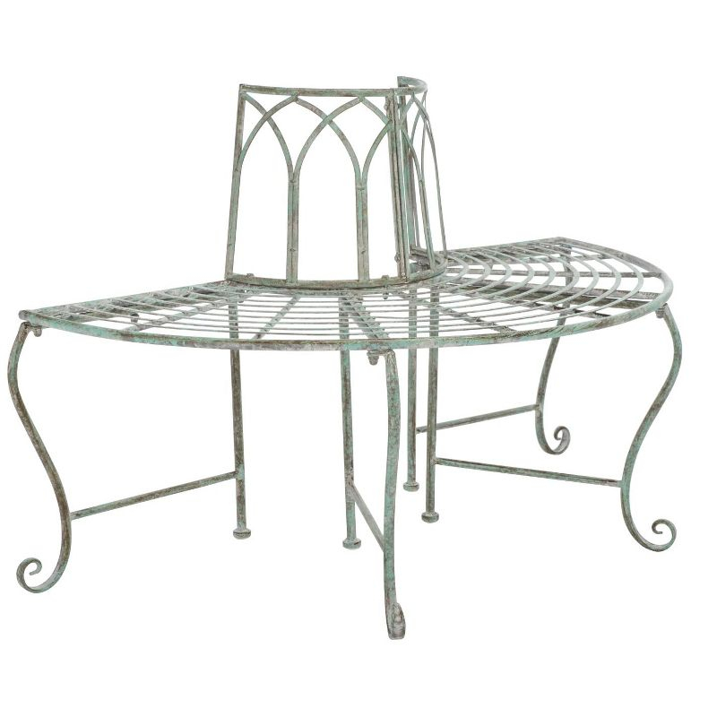 Abia Tree Bench - Outdoor - PAT5018 - Antique Dark Green - Safavieh