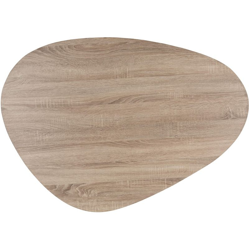 Wynton Retro Mid Century Wood Coffee Table - Oak/Black - Safavieh