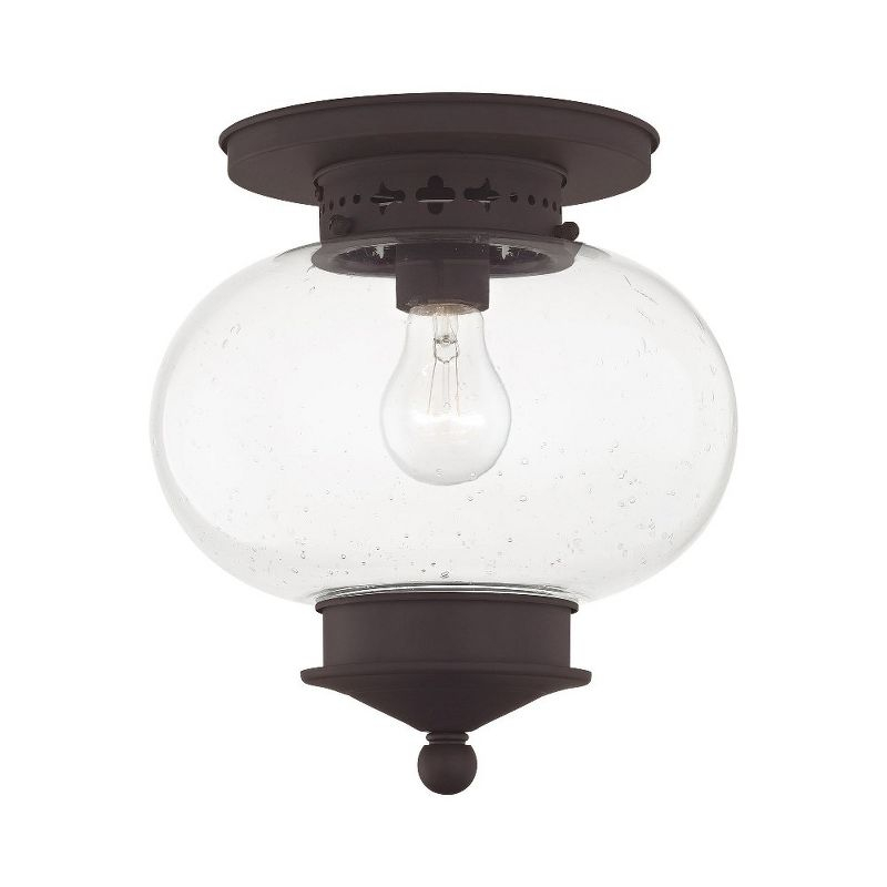 Livex Lighting Harbor 1 - Light Flush Mount in  Bronze
