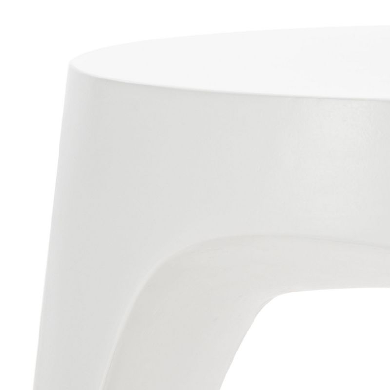 Vikki Concrete Accent Stool - Indoor/Outdoor - VNN1040 - White - Safavieh
