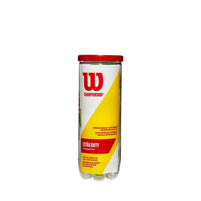 Wilson Championship Tennis Balls - 3 Ball Pack: Rubber Fill, Nylon Shell