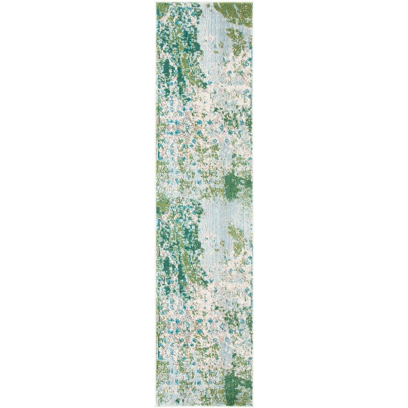 Madison MAD499 Power Loomed Indoor Accent Rug - Green/Blue - 2'2"x4' - Safavieh