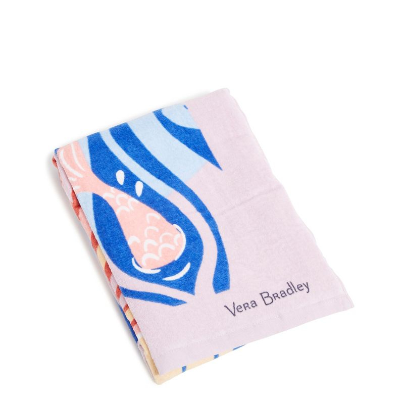 Vera Bradley Women's Outlet Cotton Looped Terry Beach Towel Aloha Blooms