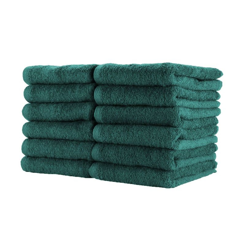 Arkwright Bleach Safe Jr. Salon Towels (12 Pack), 100% Ring Spun Cotton, 16x27, Hunter Green
