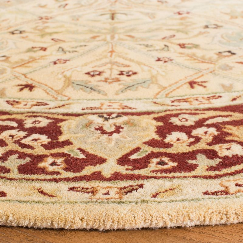 Persian Legend PL819 Hand Tufted Indoor Area Rug - 6' Round - Ivory/Rust - Safavieh