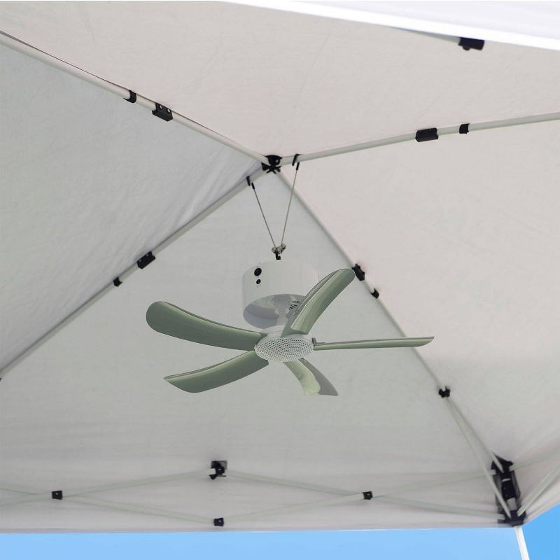 Canopy Breeze Rechargable Canopy Fan with Remote Control: Portable, Indoor/Outdoor, 31" Blade, 2 Speeds, White