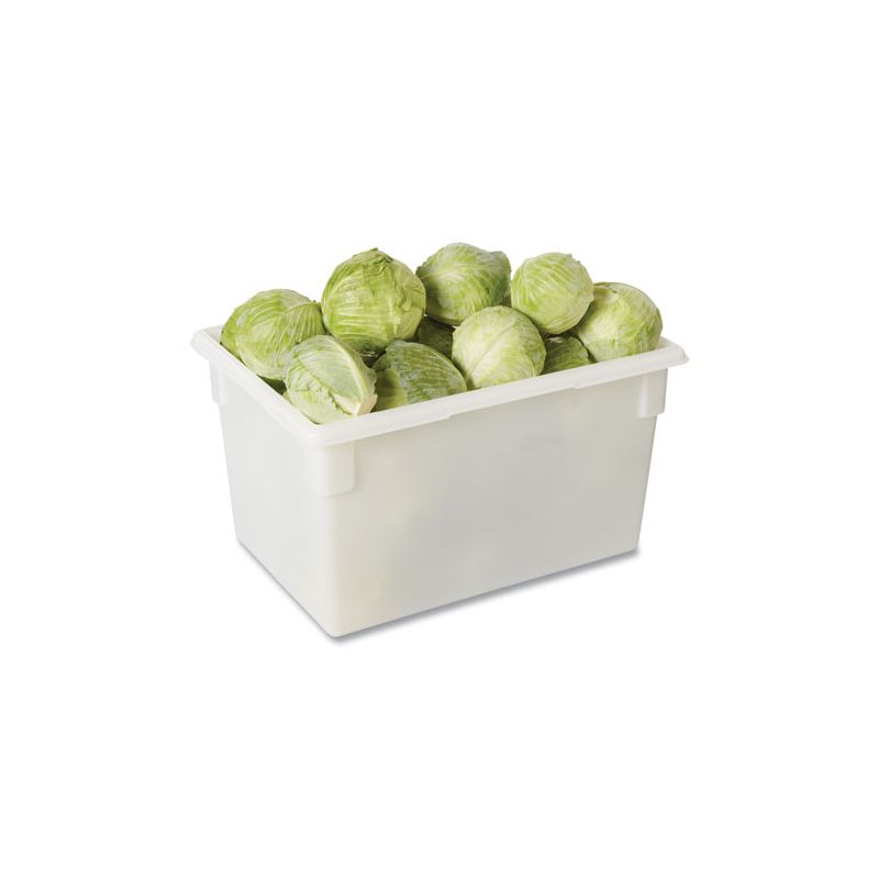 Rubbermaid Commercial Food/Tote Boxes, 21.5 gal, 26 x 18 x 15, White, Plastic