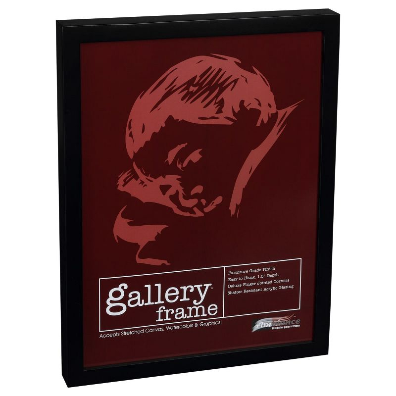 Ambiance Gallery Wood 1.5" Deep Picture Frame -  [Black - 2x3"]
