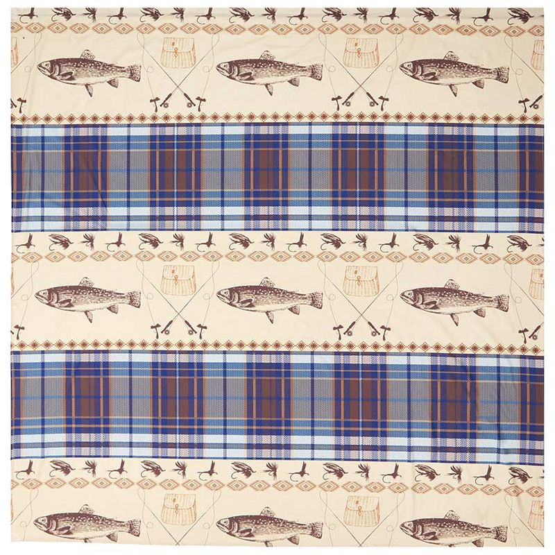 The Lakeside Collection Fly Fishing Bath Collection - Shower Curtain