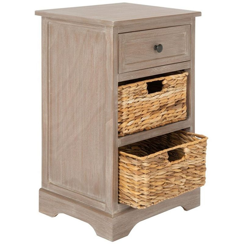 Carrie Side Table - White Wash - Safavieh.