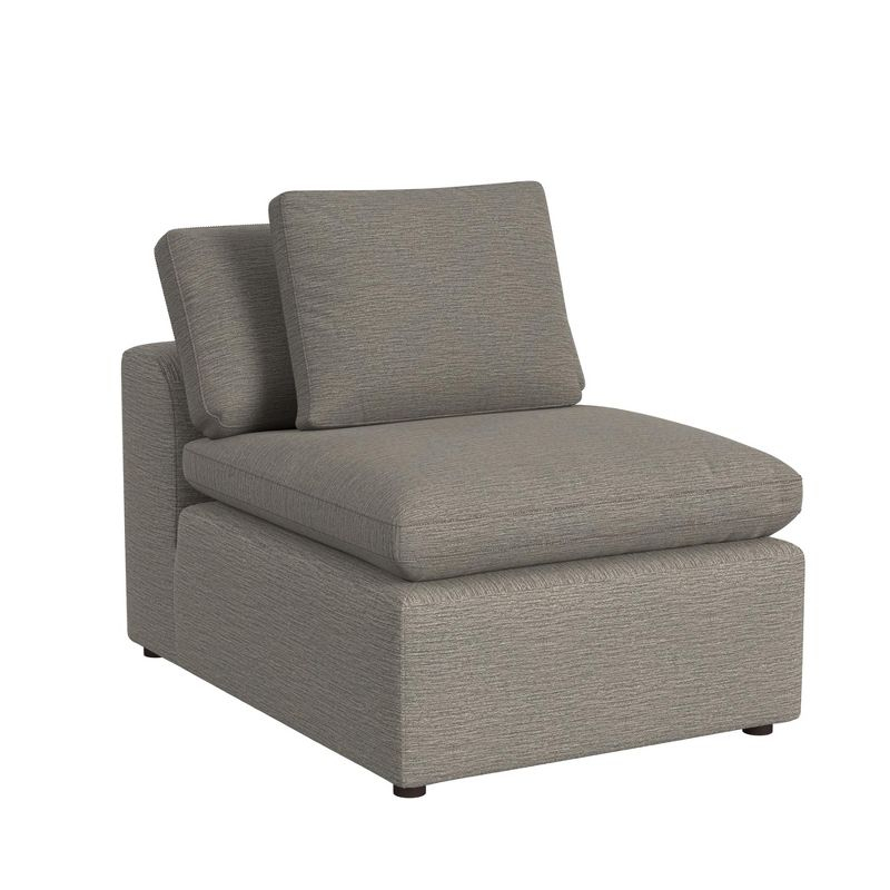 Cortney's Collection York Modular Armless Chair, Urban Steel Taupe