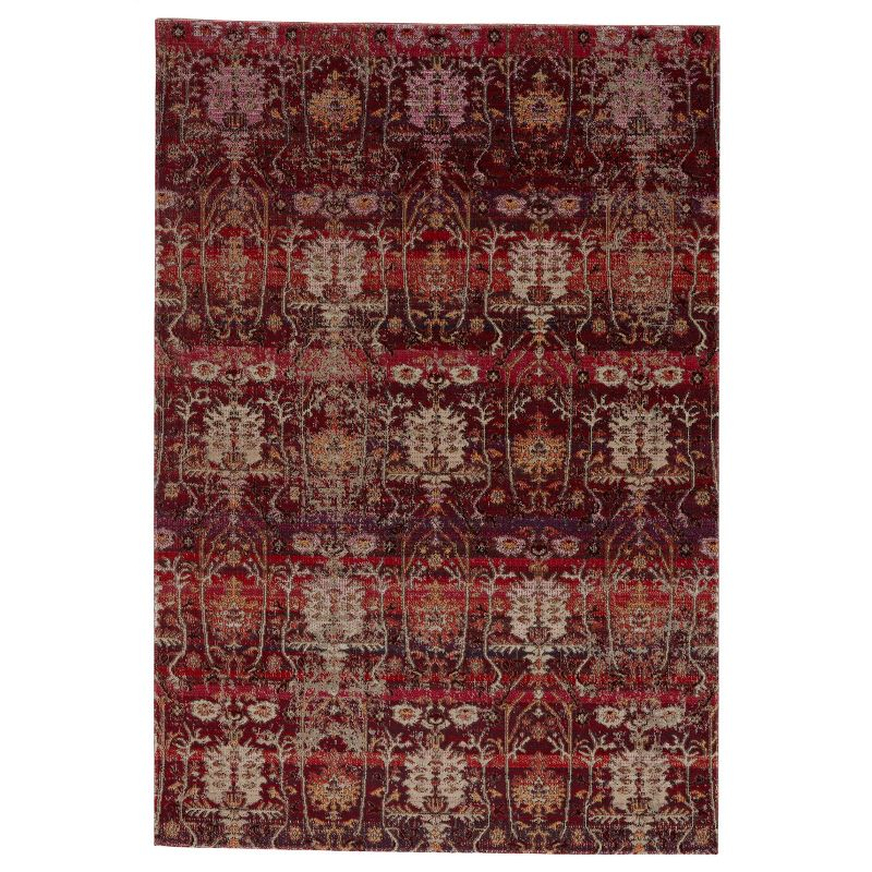 9'10"x14' Genesee Indoor/Outdoor Trellis Area Rug Red/Beige - Jaipur Living