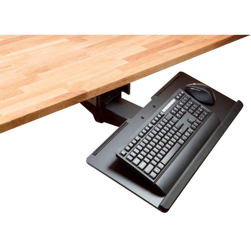 Monoprice Adjustable Ergonomic Keyboard Tray - Black With Full Size Platform - Workstream Collection