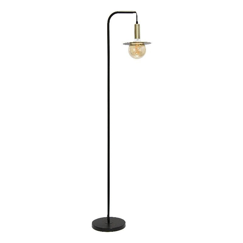 Simple Designs Orb Floor Lamp Black