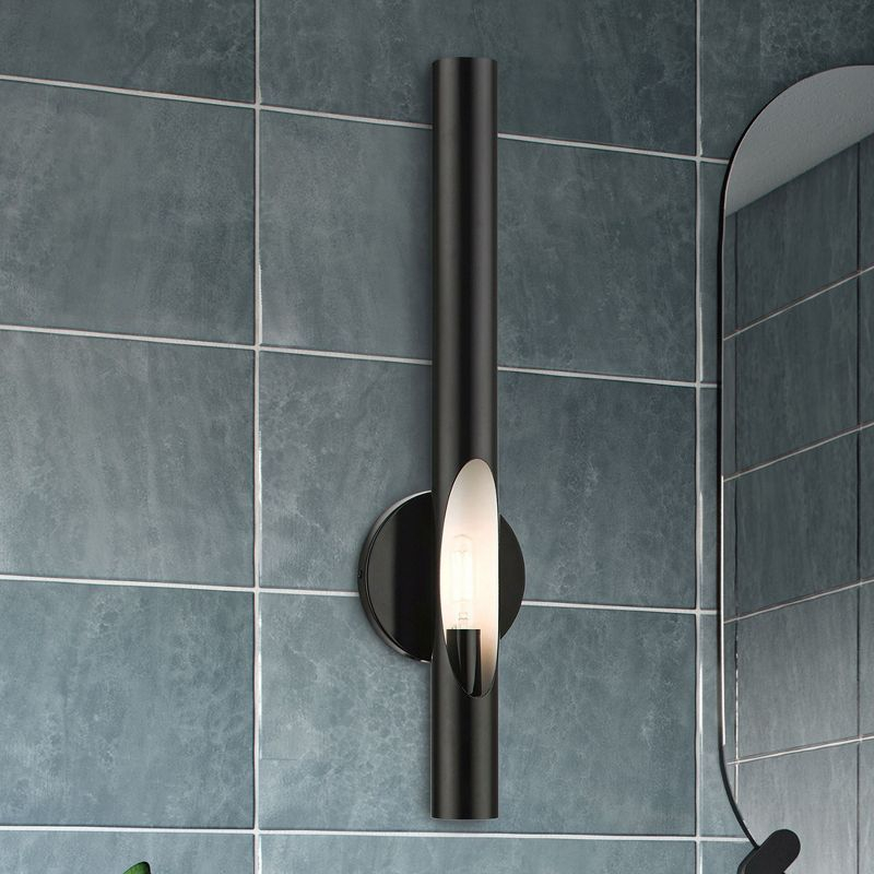 Livex Lighting Acra 1 - Light Wall Light in  Shiny Black