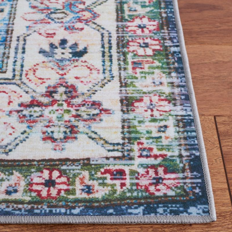 Tucson Vintage Persian TSN196 Power Loomed Machine Washable Skid-Resistant Indoor Area Rug - Navy/Beige - 9'x12' - Safavieh