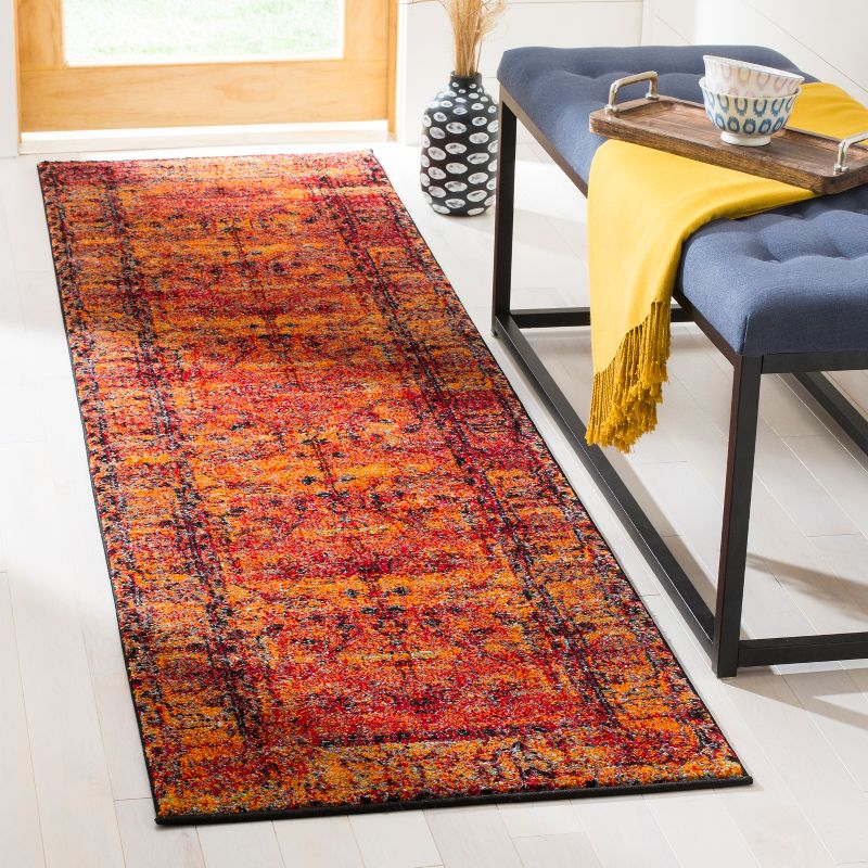 Vintage Hamadan VTH216 Power Loomed Runner Rug - Orange - 2'3"x18' - Safavieh.