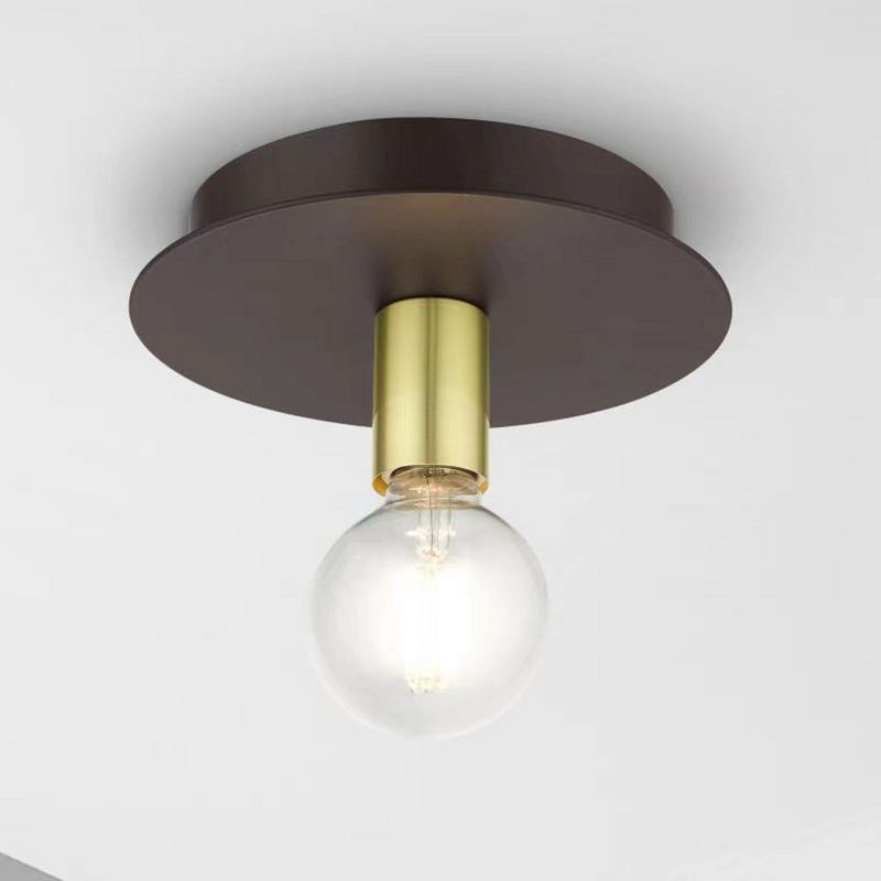 Livex Lighting Hillview 1 - Light Flush Mount in  Bronze