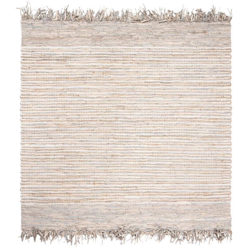 Vintage Leather VTL373 Hand Woven Area Rug - Beige/Multi - 6'x6' - Safavieh.