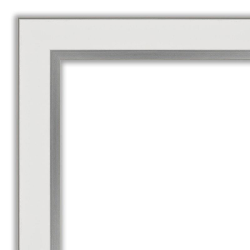 39" x 27" Non-Beveled Eva Narrow Bathroom Wall Mirror Gold - Amanti Art: Modern Polystyrene Framed, Includes Mounting Hardware